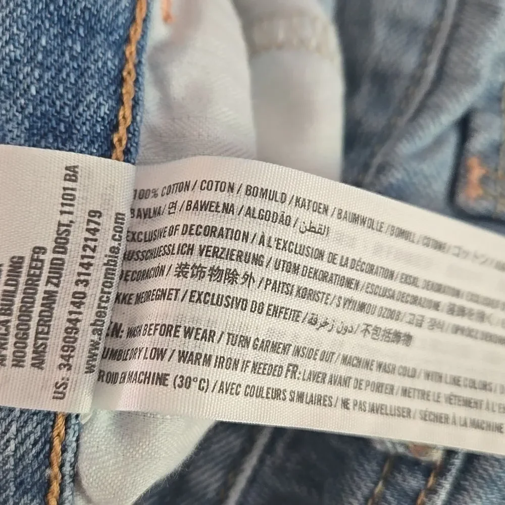Hollister Distressed Cuffed Denim Short Shorts